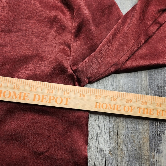 ModCloth Blouse Small Burgundy - Picture 12 of 12